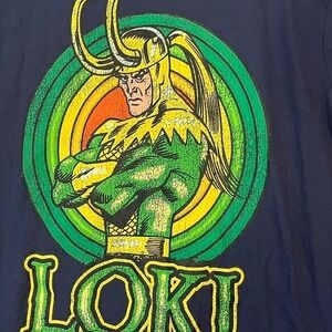 Black and‎ green Loki graphic tee